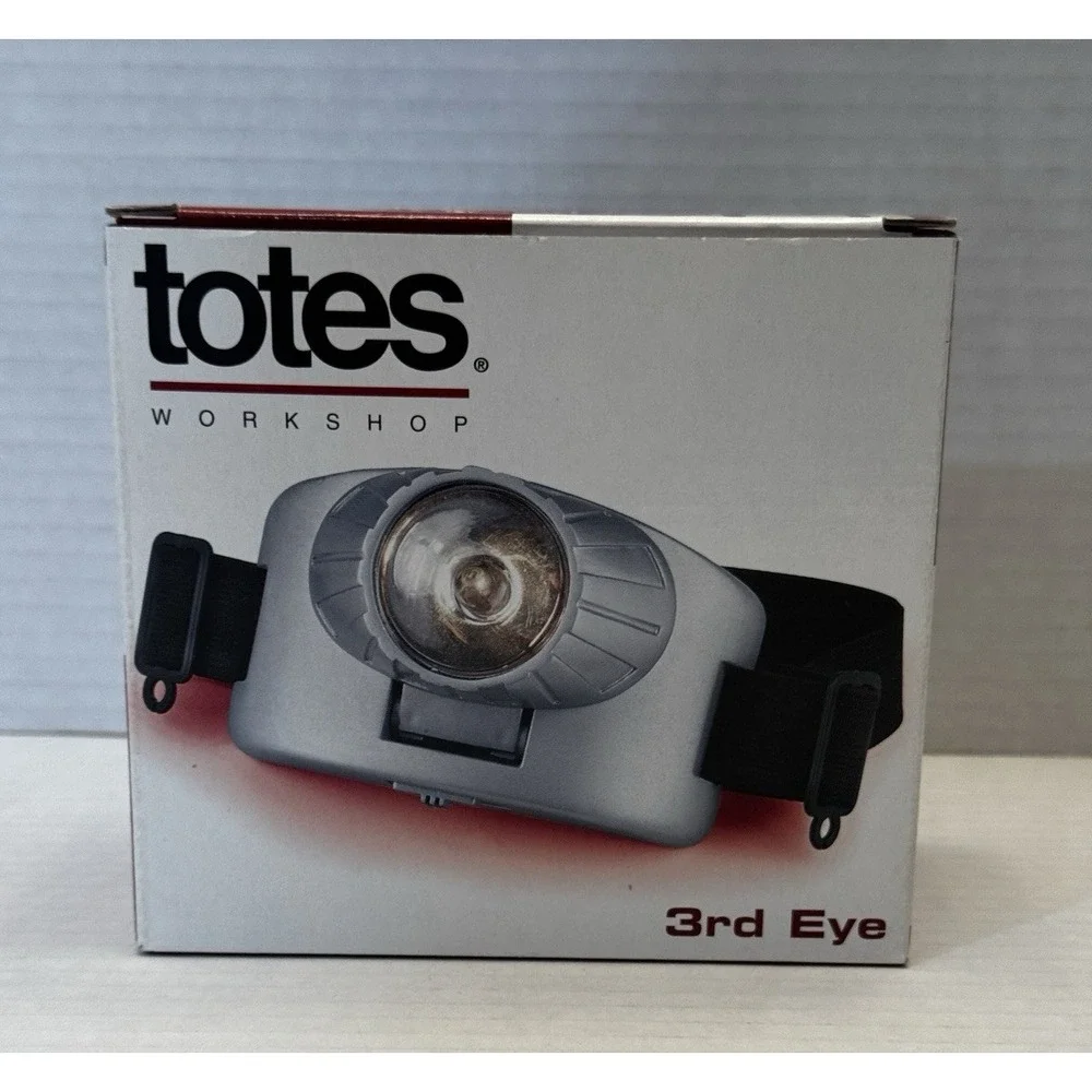 Totes 3rd Eye Headlamp #71354 with Elastic Head Band Batteries Needed NOS in Box